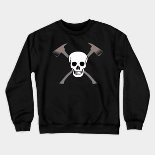 skull with two axes Crewneck Sweatshirt